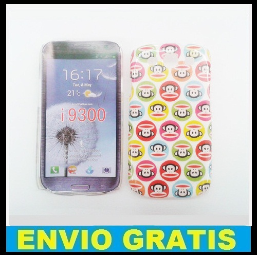 FUNDA CARCASA PARA SAMSUNG I9300 GALAXY S 3 PAUL FRANK MONKEY BLANCA MODELO 2